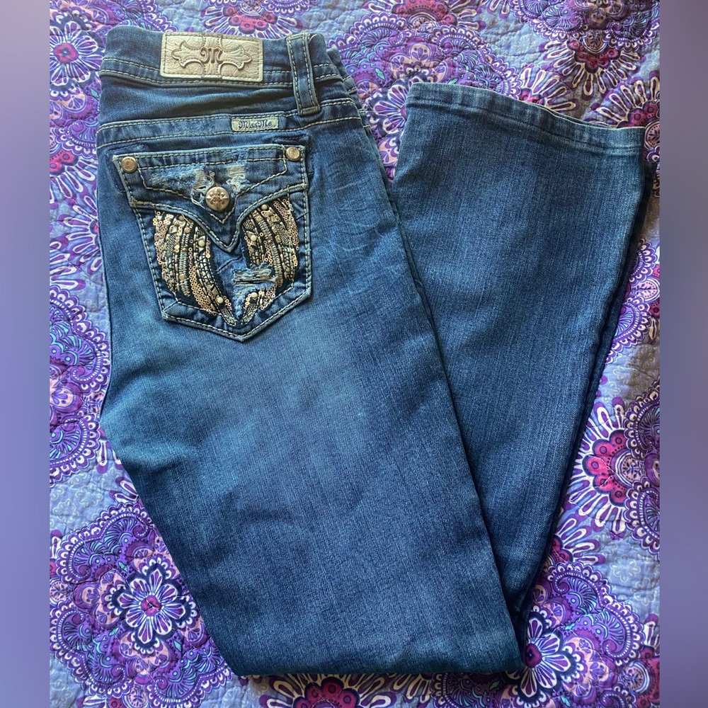 Miss Me 30 (measures 31-32) mid rise boot cut denim jeans